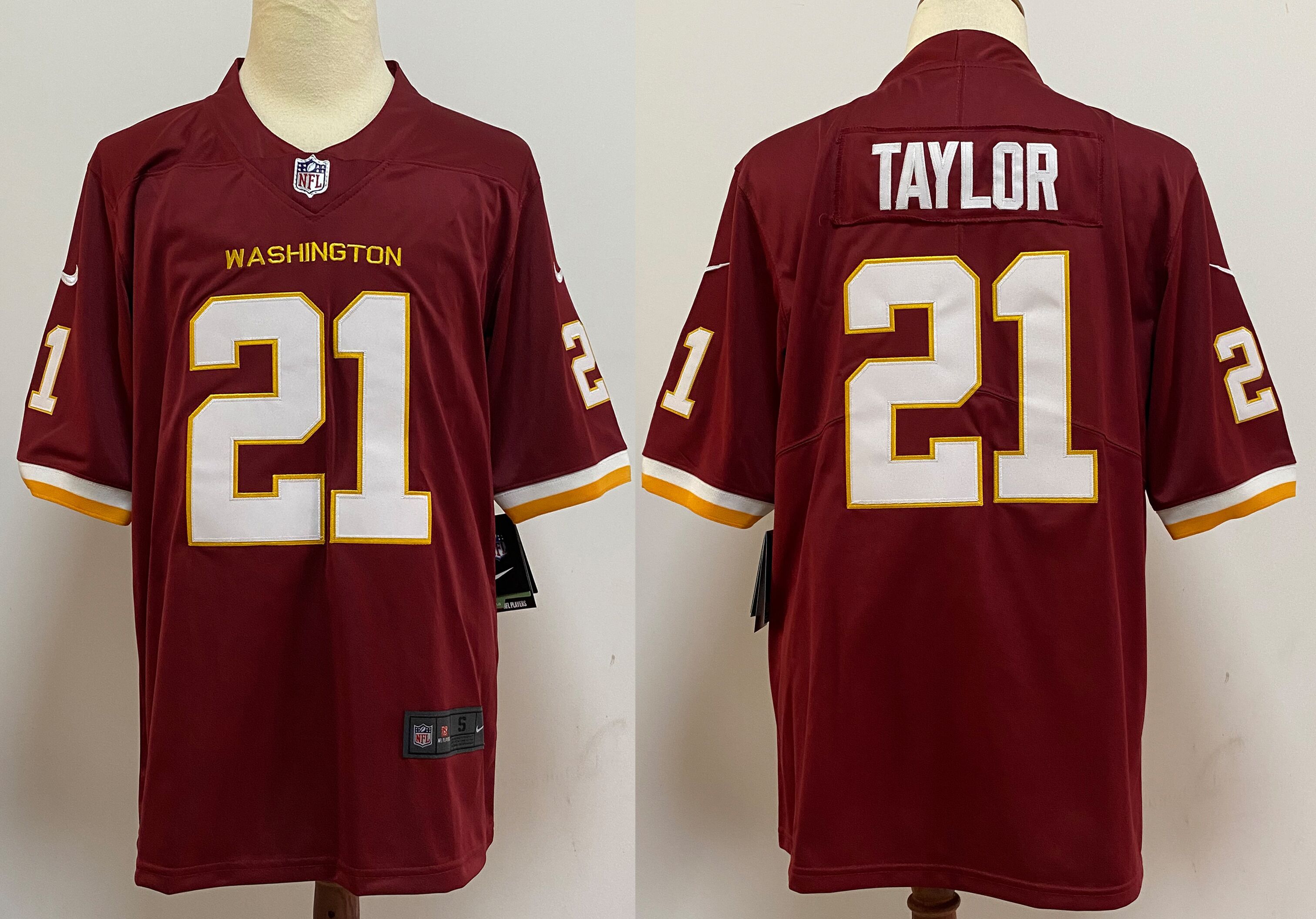 Men Washington Redskins #21 Taylor Red 2020 Vapor Untouchable Playe Nike NFL Jersey